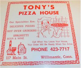 Tony's Pizza, 117 Main St